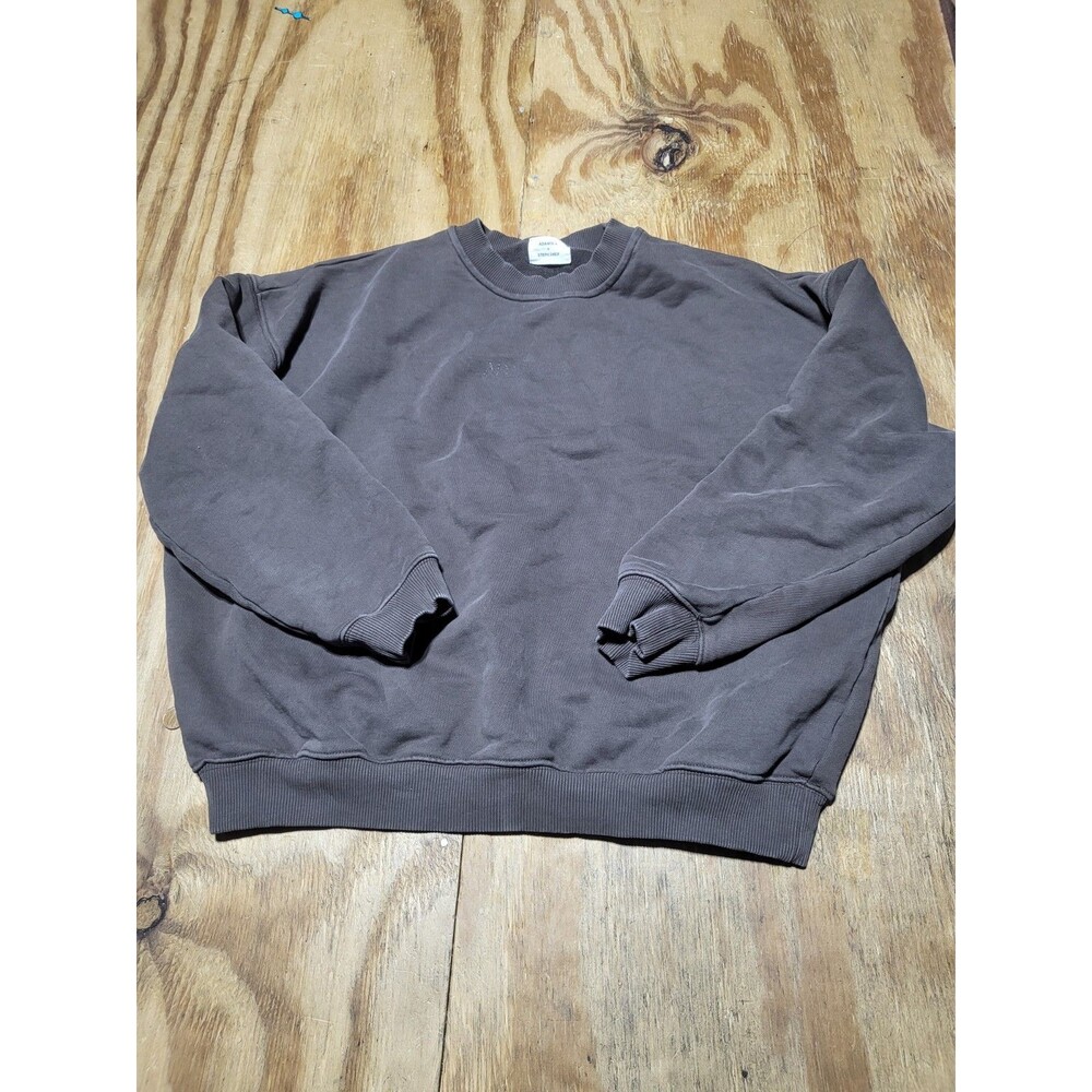 Adanola x Steph Shep Skyline Sweatshirt Brown Pullover Cotton Crewneck Small @j4